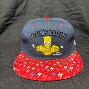 Bart Simpson Undecided Navy Cap with Red Pattern